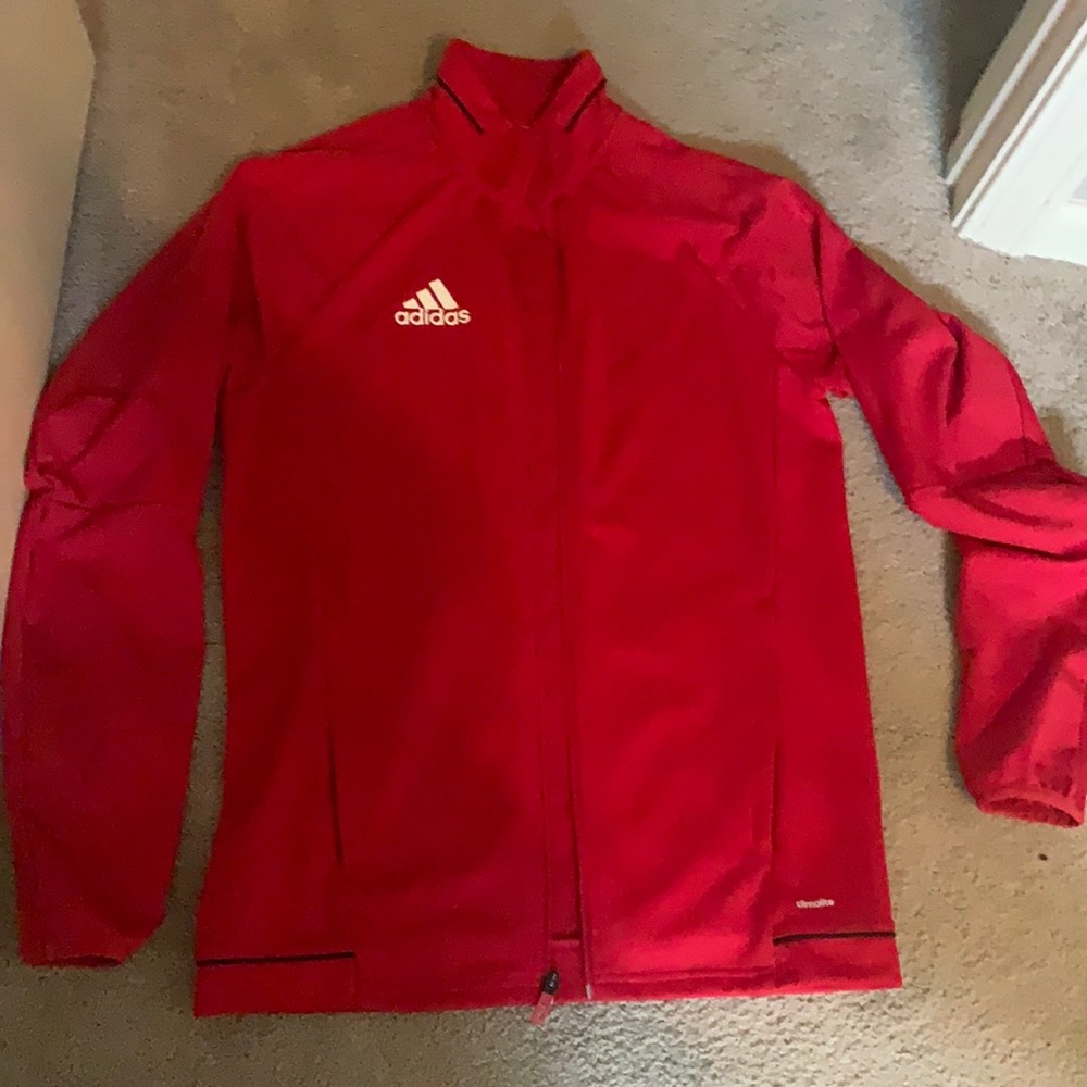 Red adidas jacket